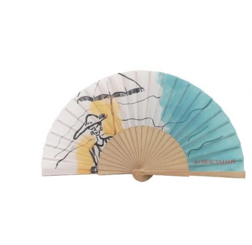 Handmade Luxury Printed Traditional Wooden Spanish Style Folding Hand Fans